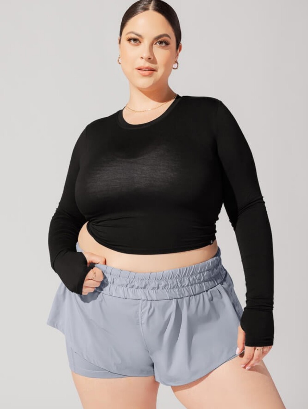 New Popflex Bow Back Reversible Long Sleeve Top Black S Small - Picture 3 of 4